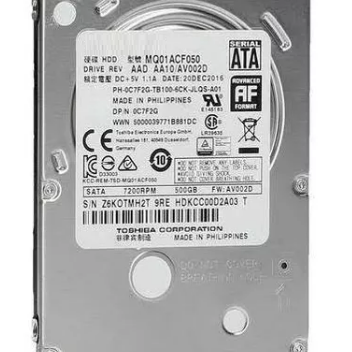 DISCO INTERNO 500GB PARA LAPTOP
