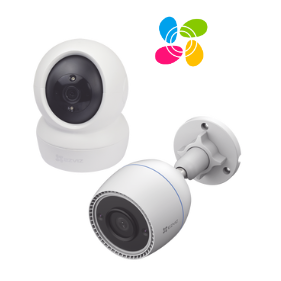 Kit de cámaras WiFi / Incluye 1 pieza C6N Para Uso en Interior y 1 pieza CS-C3TN Para Uso en Exterior / Detección de Movimiento / Notificaciones Instantáneas