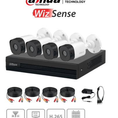 KIT DAHUA 1MP/ CAMARAS PLASTICAS/ ACCESORIOS INCLUIDOS