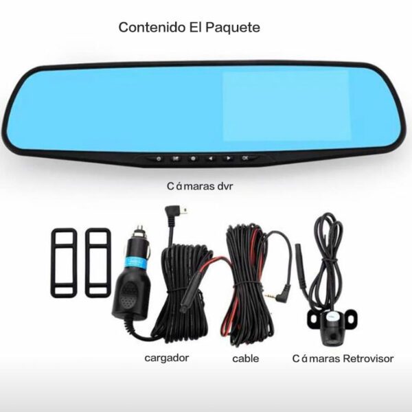 2 Cámaras Retrovisor Frente Y Trasera Graba Nocturna *GENERICA*
