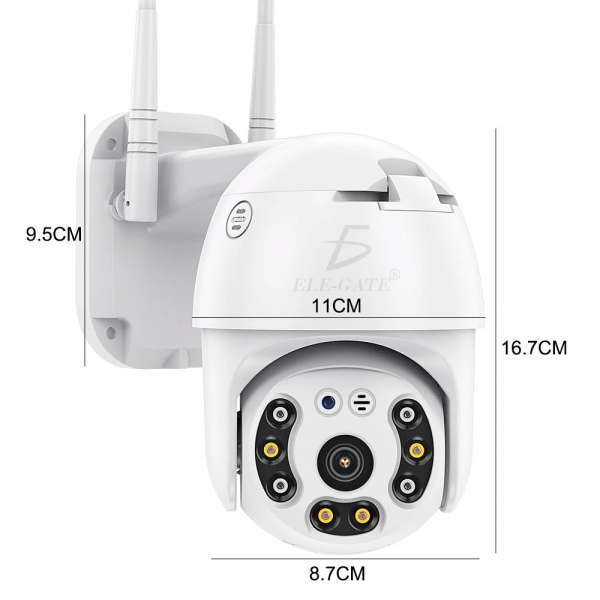 Cámara IP GENERICA  Wifi Inalámbrica para Exterior Interior Full HD 2MP